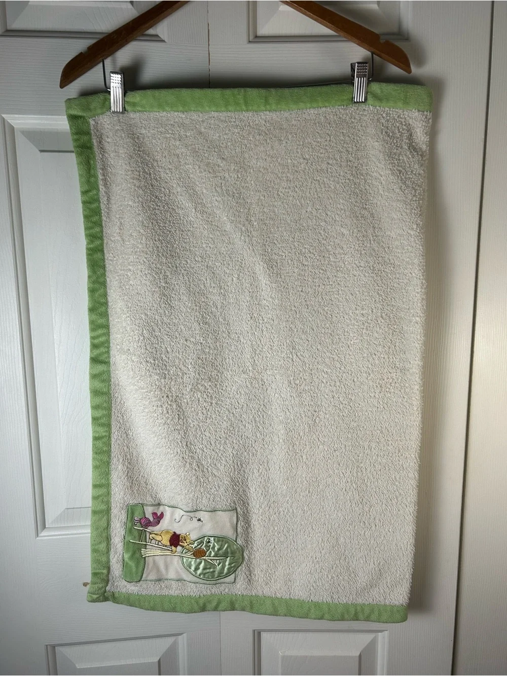 Disney Baby Pooh Piglet Blanket Tree Cream Green Edge Bee Hive Ladder Security